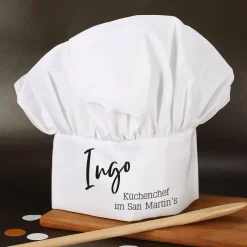 Modernes Geschenkset für Köche mit Name und zwei Zeilen Wunschtext