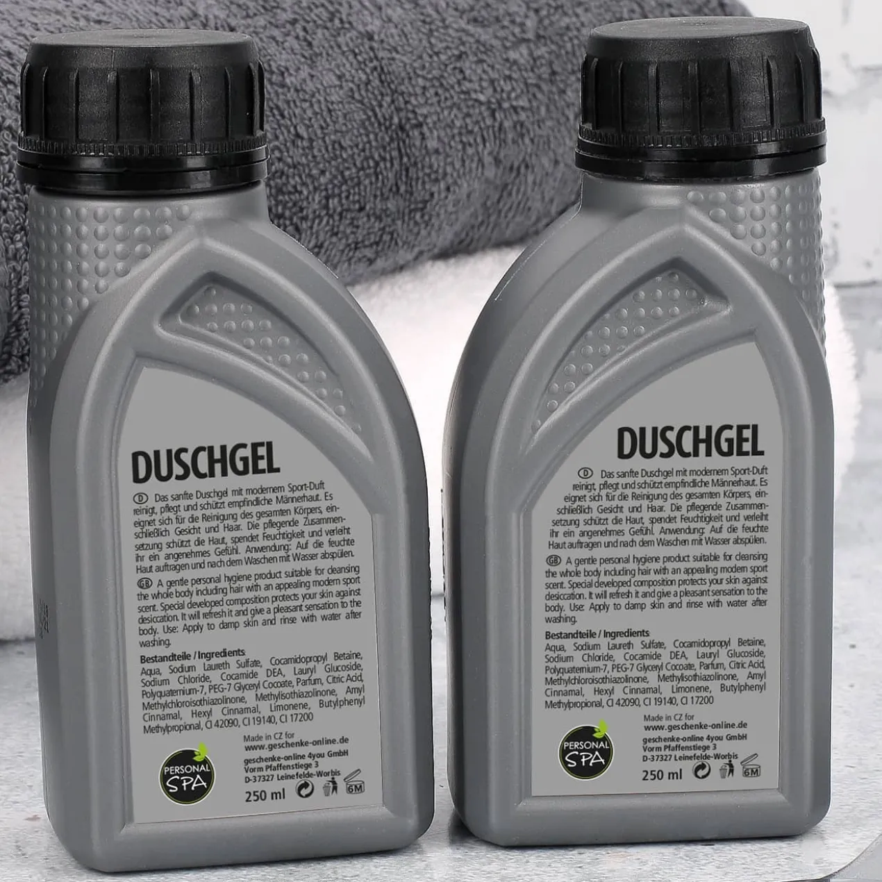 Motoröl Duschgel mit Ihrem Wunschnamen