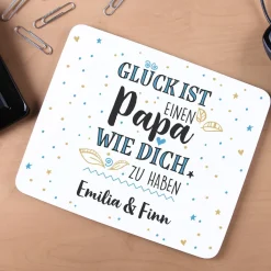 Mousepad für den besten Papa mit Ihrem Wunschtext