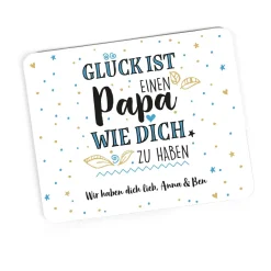 Mousepad für den besten Papa mit Ihrem Wunschtext