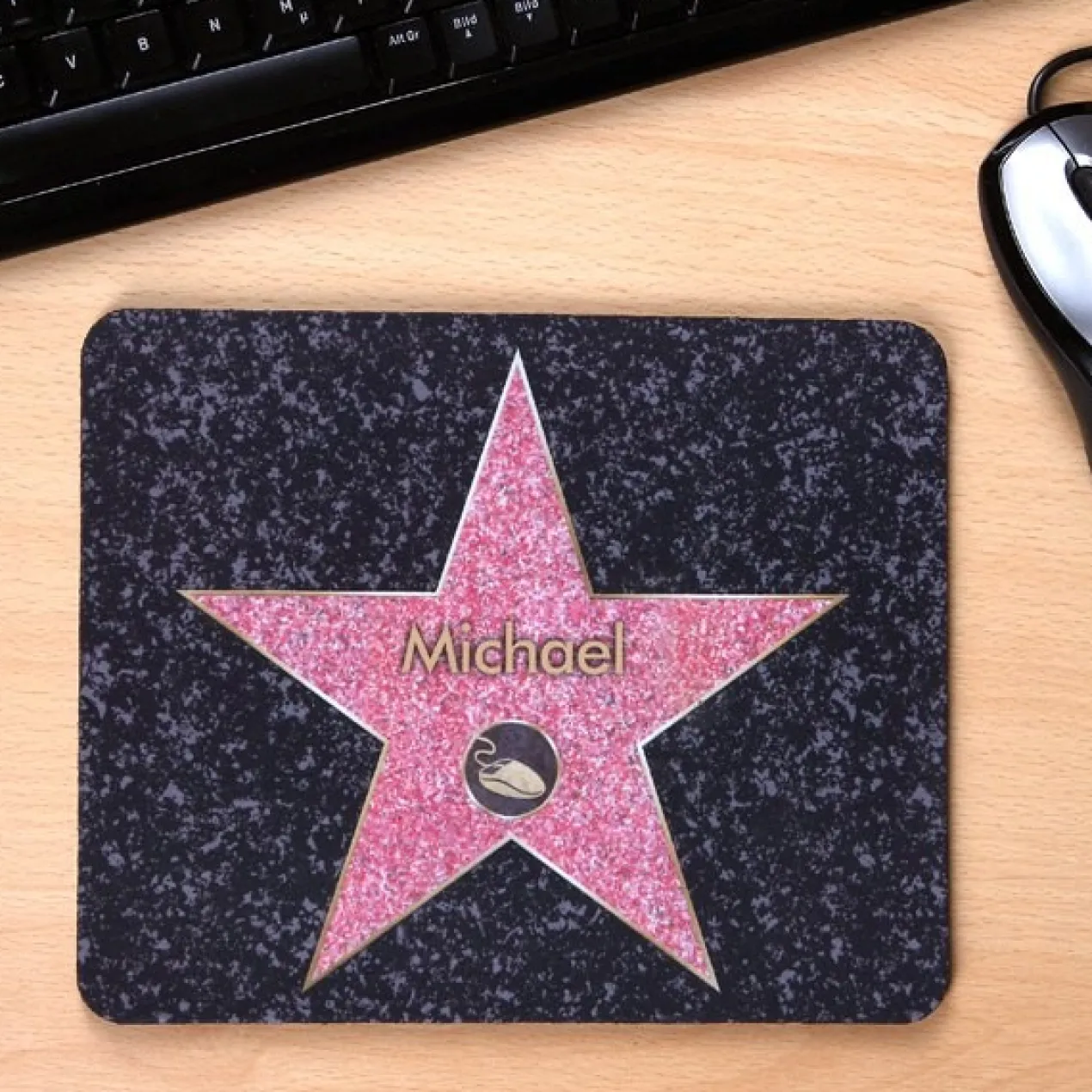 Mousepad mit Wunschname Walk of Fame