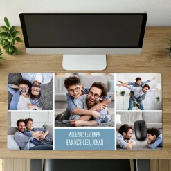 Mousepad XXL personalisiert mit Fotos & Wunschtext | Schreibtischunterlage & Gaming-Mauspad