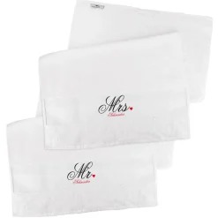 Mr und Mrs Handtuch - Set für Paare mit Name