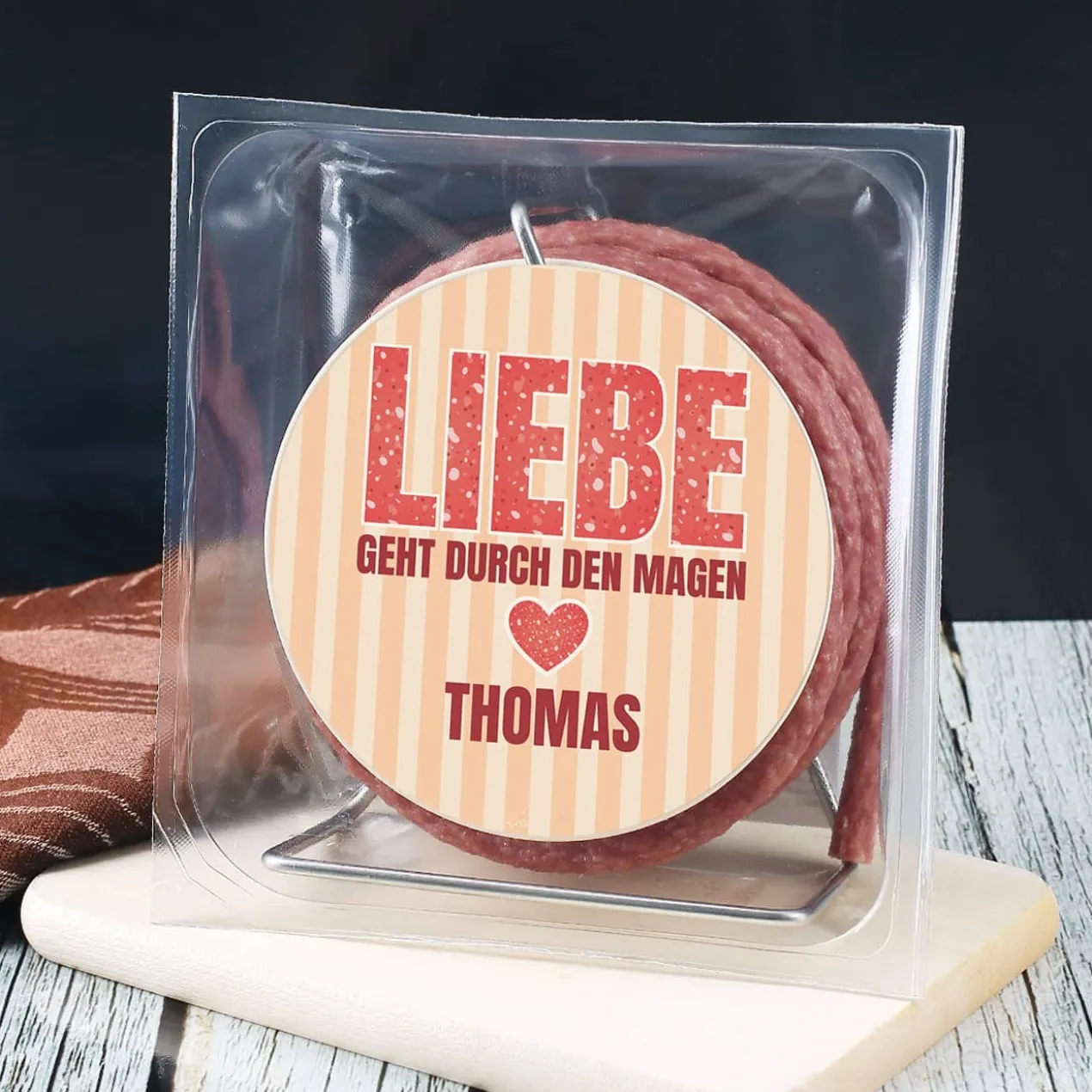3,5m Salami-Kabeltrommel - Liebe geht durch den Magen