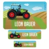 Namensaufkleber in 3 Größen mit Traktor