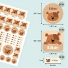 Namensaufkleber mit Bär Motiv und Name personalisiert | 84 Sticker für Kindergarten, Kita und Schule