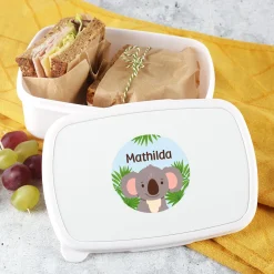 Namensaufkleber mit Koala Motiv und Name personalisiert | 84 Sticker für Kindergarten, Kita & Schule