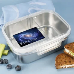 Namensaufkleber mit Weltraum & Planeten Motiv | Personalisiertes Geschenk für Einschulung und Schule