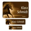100 Namensaufkleber - Pferd
