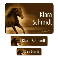 100 Namensaufkleber - Pferd