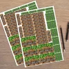100 Namensaufkleber - Pixelmotiv - in 3 verschiedenen Größen für Hefte, Stifte uvm.