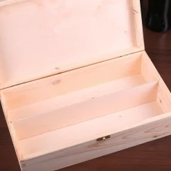 Naturholz Verpackung für 2 Flaschen