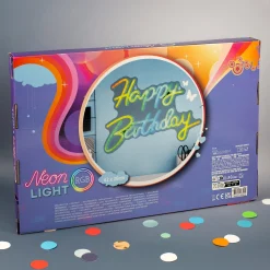 Neon Schild - Happy Birthday 42 x 28 cm