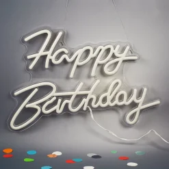 Neon Schild - Happy Birthday 42 x 28 cm
