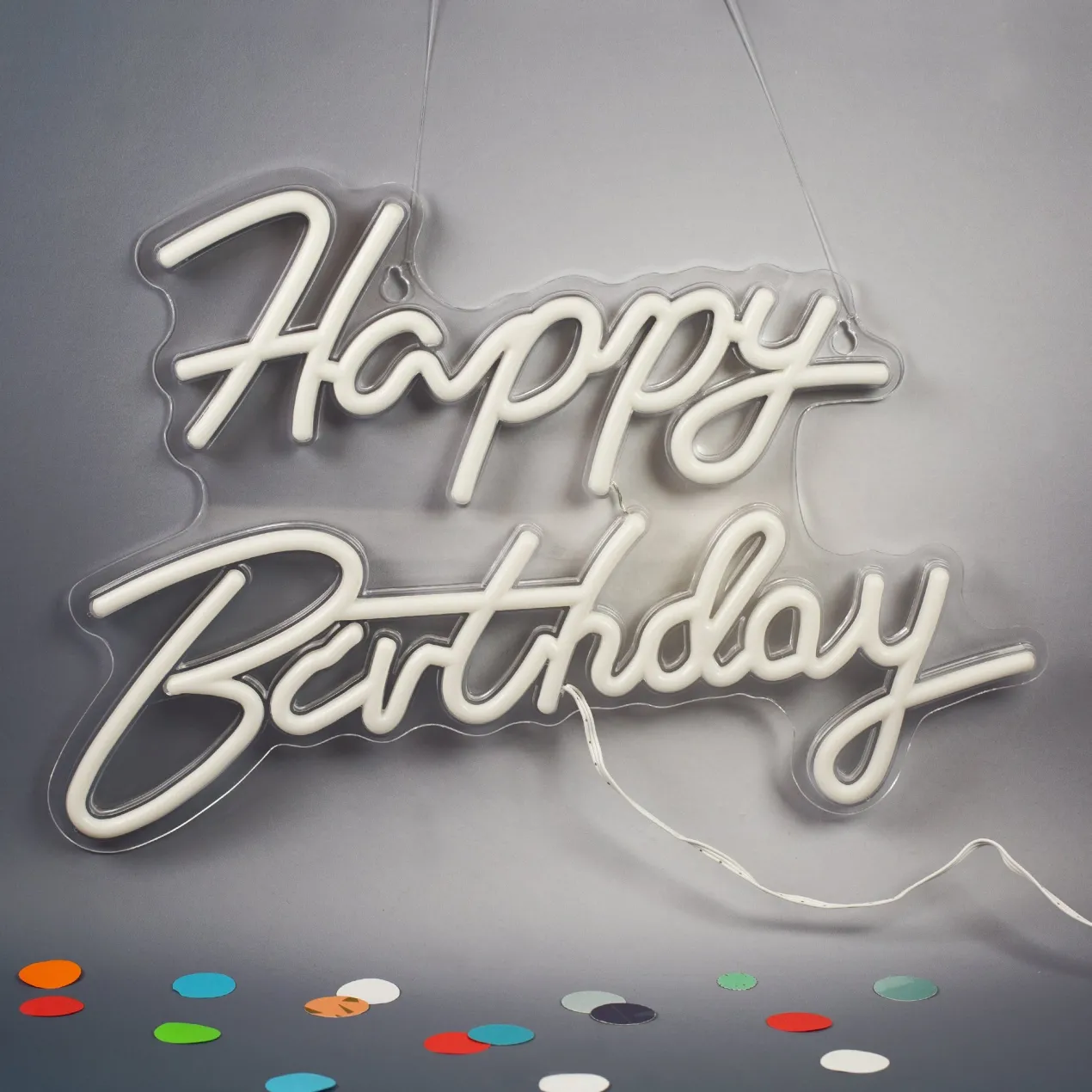 Neon Schild - Happy Birthday 42 x 28 cm