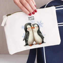 Niedliche Beautycase mit Pinguinmotiv