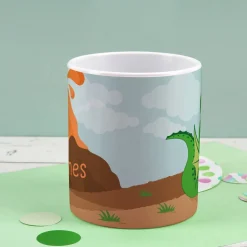 Niedliche Drachentasse mit Wunschname | Tasse als Geschenk für Kinder