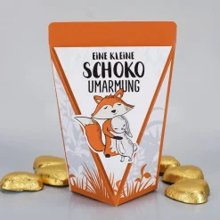 niedliche Geschenktüte für eine kleine Umarmung - mit Bonbons, Schokolade oder ohne Füllung