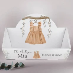 Niedlicher Geschenkkorb zur Geburt für Mädchen und Jungen - auch mit Füllung erhältlich