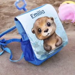 Niedlicher Otter-Kindergartenrucksack mit Wunschname