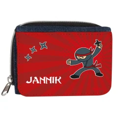 Ninja - Geldbörse mit Name für Kinder