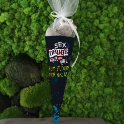 No Sex, Drugs and Rock'n Roll - kleine Zuckertüte fürs Studium, 28 cm