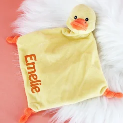Nuckeltuch mit bestickten Namen - Ente