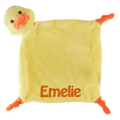Nuckeltuch mit bestickten Namen - Ente