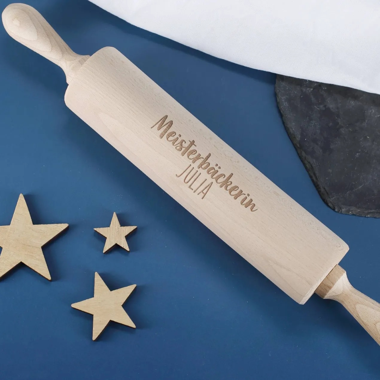 Nudelholz für Meisterbäcker mit Namensgravur