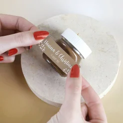 10 Nutella Gläschen als Gastgeschenk zur Hochzeit
