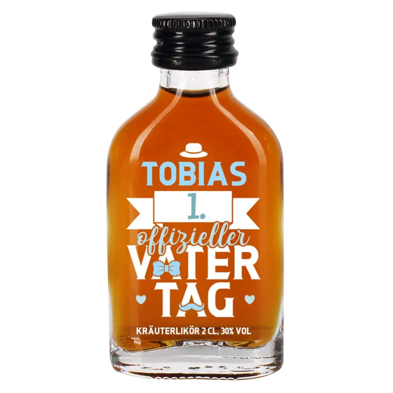 Offizieller Vatertagsschnaps - Schnaps Fläschchen zum Vatertag mit Name bedruckt