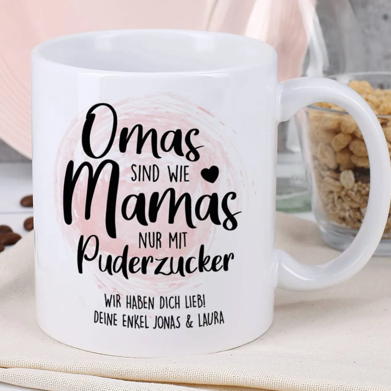 Omas sind wie Mamas - Tasse mit Ihrem Wunschtext