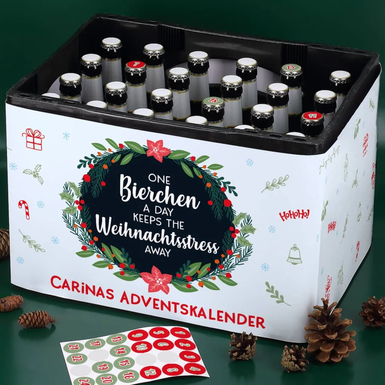 One Bierchen a day... DIY Adventskalender Set für Bierkästen