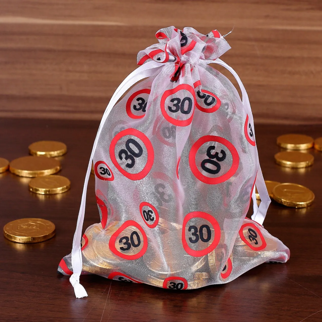 Organza-Beutel zum 30. Geburtstag