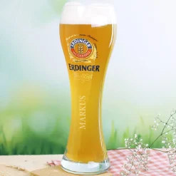 Original Erdinger Weißbierglas mit Gravur Ihres Wunschnamens