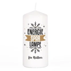 Originelle Kerze - EnergieSparLampe - mit Ihrem Text bedruckt