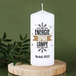 Originelle Kerze - EnergieSparLampe - mit Ihrem Text bedruckt