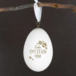 Osterei "Frohe Ostern" mit persönlicher Namensgravur