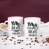 Paartassen zum Valentinstag - Mr Right und Mrs always Right