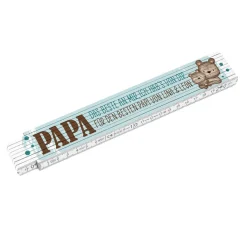 Papa, das Beste an mir, ich hab's von Dir - Zollstock mit Ihrem Wunschtext zum Vatertag