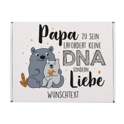 Papa zu sein erfordert keine DNA sondern Liebe - süße Geschenkbox für Stiefpapas
