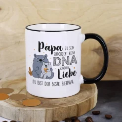 Papa zu sein erfordert keine DNA sondern Liebe - Tasse für Bonus-Papas