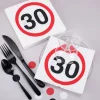 Papier-Servietten mit 30er Verkehrszeichen