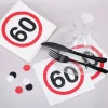 Papier-Servietten mit 60er Verkehrszeichen