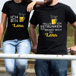 Partner-Shirts - Falls ich betrunken bin, bringt mich zu...
