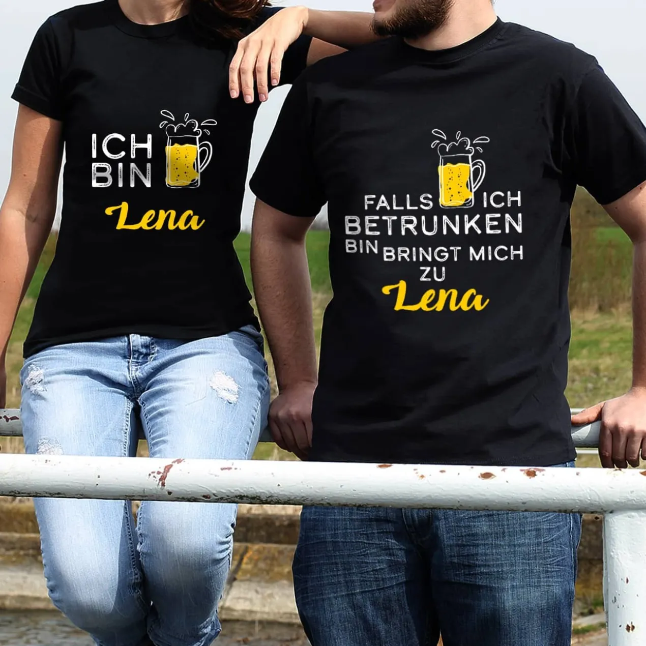Partner-Shirts - Falls ich betrunken bin, bringt mich zu...