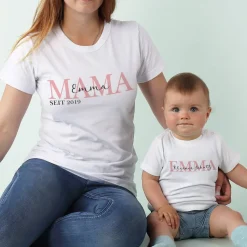 Partnershirts Mama und Kind zum Muttertag - Mama seit