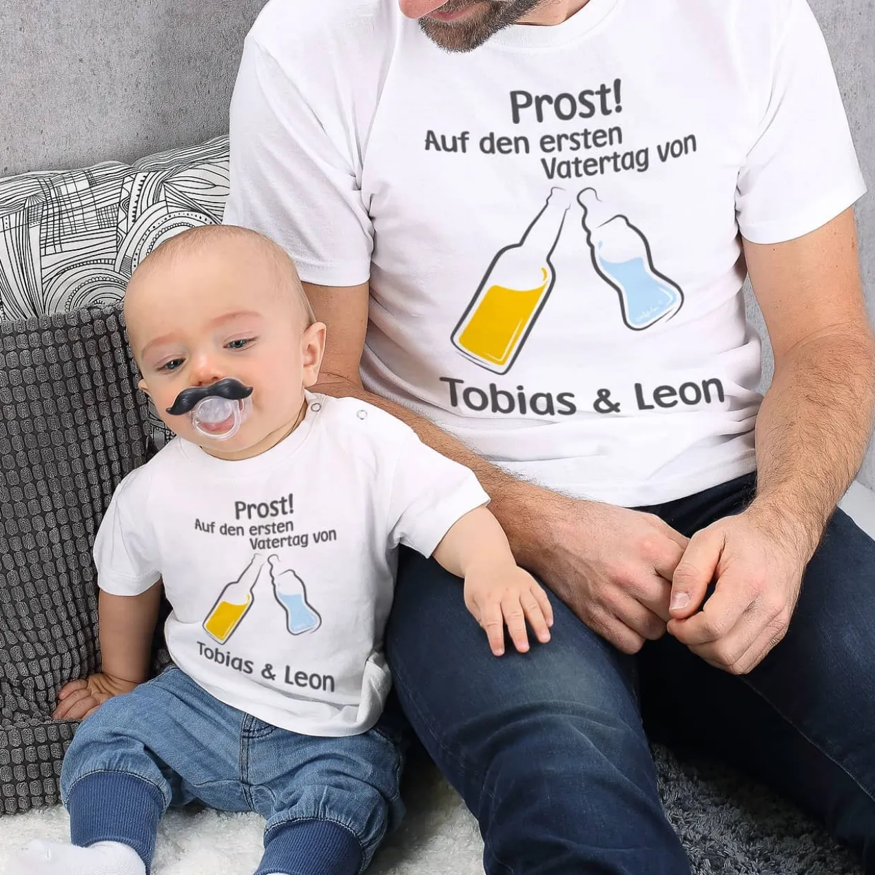 Partnershirts Vater und Sohn zum ersten Vatertag