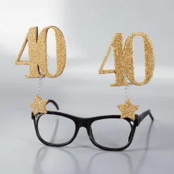 Party-Brille mit goldenen Zahlen - 40