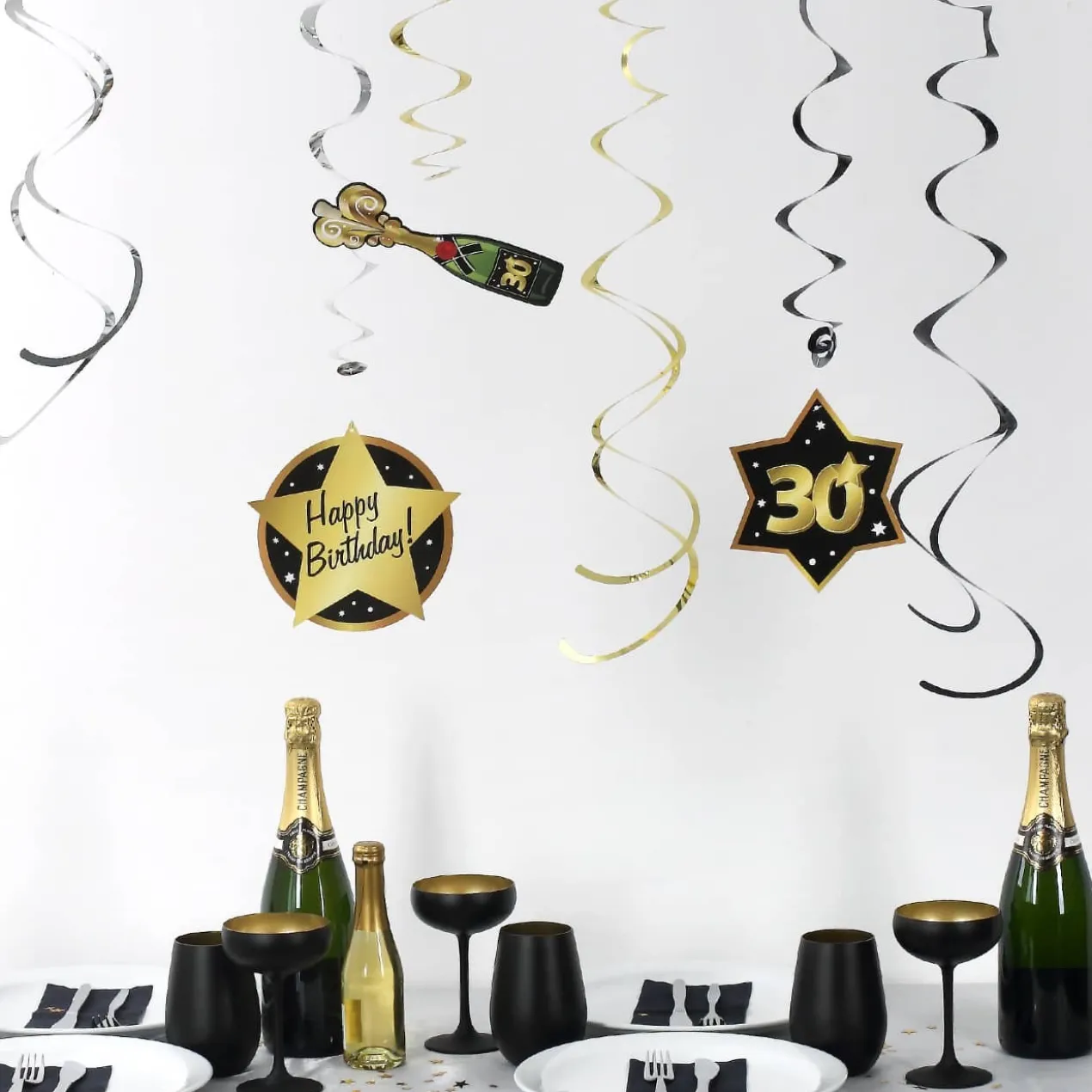 Party-Deko-Spiralen zum 30. Geburtstag - Star